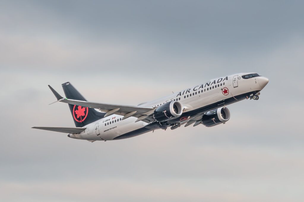 Air Canada aircraft in flight